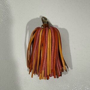 Portland Leather Multicolor Tassel Keychain in Sunrise